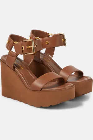 Gianvito Rossi Wedge-Sandalen aus Leder