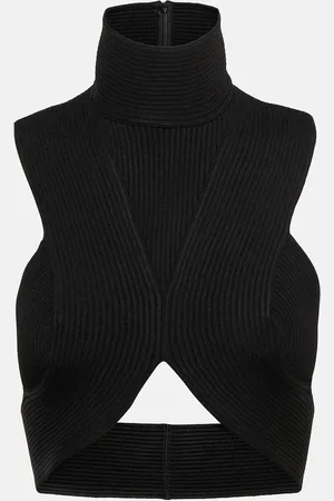 Alaïa Alaïa Cropped-Top aus Rippstrick