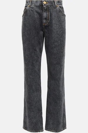Balmain High-Rise Straight Jeans