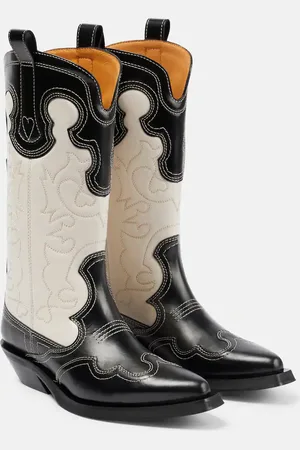 Ganni Westernstiefel aus Leder