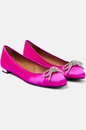 Aquazzura Verzierte Ballerinas Parisina aus Satin