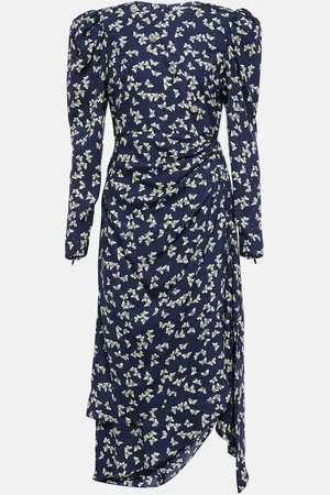 Alessandra Rich Bedrucktes Midikleid aus Seide
