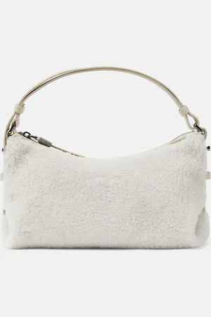 Brunello Cucinelli Schultertasche aus Faux Shearling