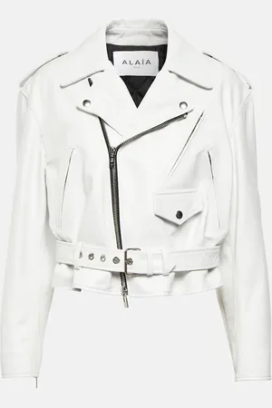 Alaïa Alaïa Cropped-Bikerjacke aus Leder
