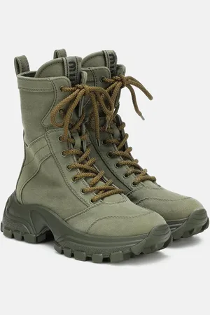 Miu Miu Schnürstiefel aus Canvas