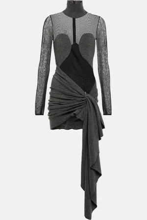 Alaïa Alaïa Minikleid aus Mesh und Wolle