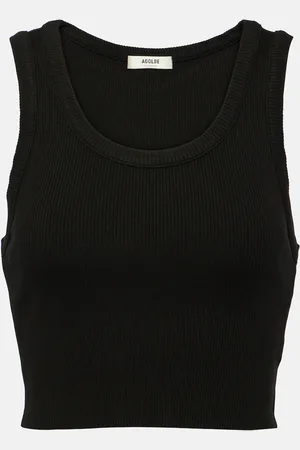 AGOLDE Cropped-Top aus Rippstrick