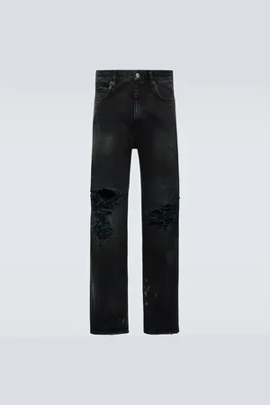 Balenciaga Distressed Straight Jeans