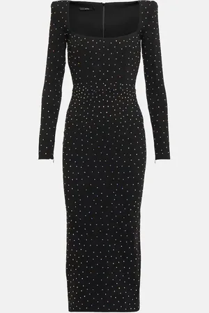ALEX PERRY Verziertes Midikleid Tiernan aus Crêpe