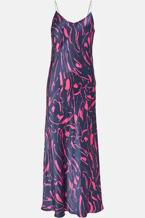 ASCENO Bedrucktes Maxikleid Lyon aus Seide