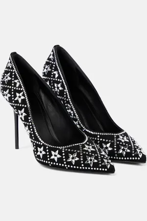 Balmain Pumps Ruby aus Veloursleder mit Kristallen