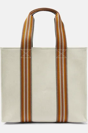Loro Piana Tote The Suitcase Stripe Medium aus Canvas