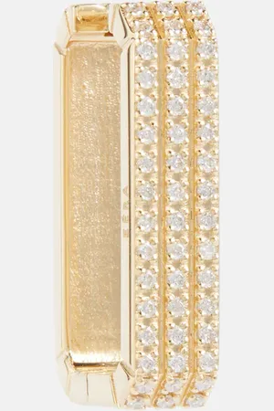 Eera Eéra Einzelner Ohrring Long Candy aus 18kt Gelbgold mit Diamanten