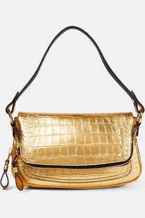 Tom Ford Schultertasche Jennifer Small aus Metallic-Leder