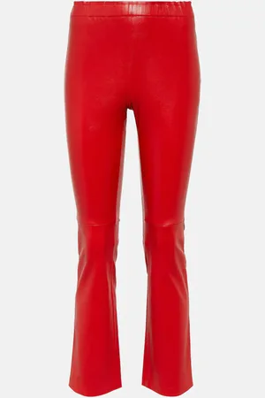 Stouls Cropped-Hose aus Leder