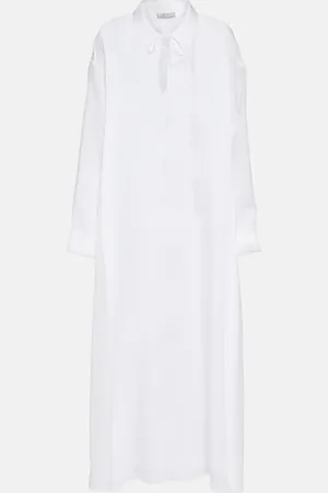 ASCENO Midikleid aus Leinen