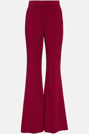 Elie saab High-Rise-Schlaghose aus Crêpe
