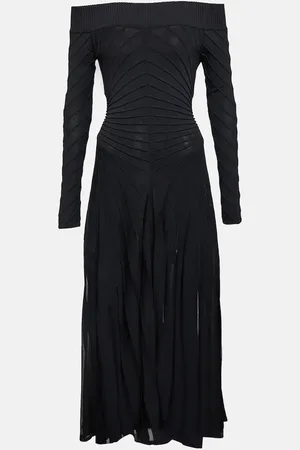 Alaïa Alaïa Off-Shoulder-Midikleid aus Jersey