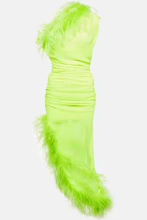 GIUSEPPE DI MORABITO Midikleid mit Federn
