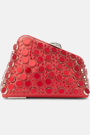 The Attico Verzierte Clutch Midnight Mini aus Leder