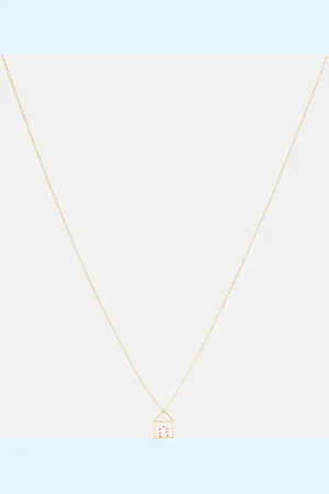 Aliita Halskette Casita aus 9kt Gelbgold mit Emaille