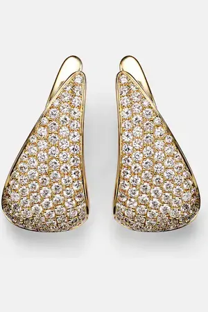 Anita Ohrringe Claw aus 18kt Gelbgold mit Diamanten
