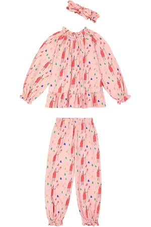 Jelly Mallow Bedruckter Pyjama Santa aus Baumwolle