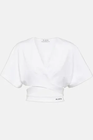 Alaïa Alaïa Cropped-Top aus Baumwoll-Jersey