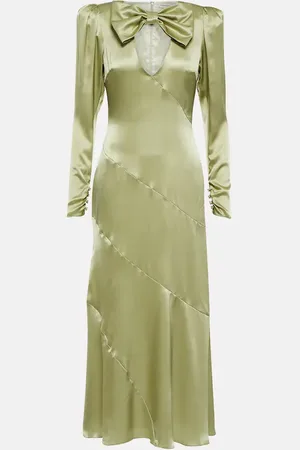 Alessandra Rich Verziertes Midikleid aus Seide