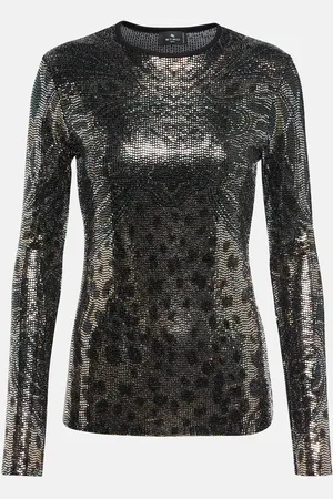 Etro Besticktes Top aus Jersey