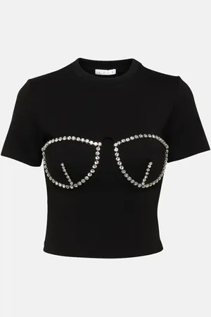 AREA Verziertes Cropped-Top