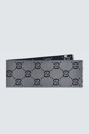 Gucci Schal GG aus Wolle und Seide