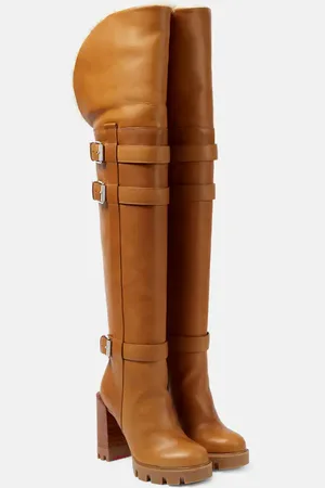 Christian Louboutin Overknee-Stiefel Brodeback Lug aus Leder