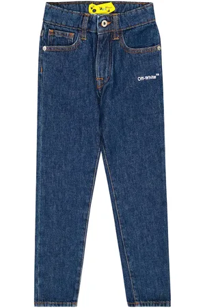 OFF-WHITE Bedruckte Slim Jeans