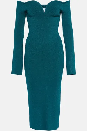 GALVAN Off-Shoulder-Midikleid Grace