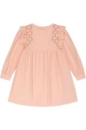 Chloé Chloé Kids Besticktes Kleid aus Baumwolle
