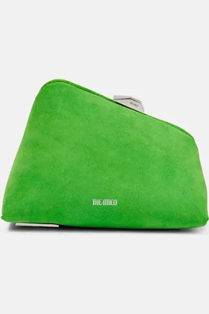 The Attico Clutch Midnight aus Veloursleder