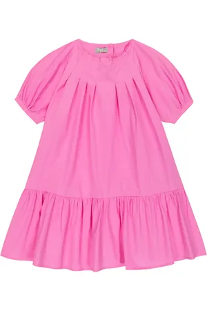 Il gufo Minikleid aus Baumwoll-Satin