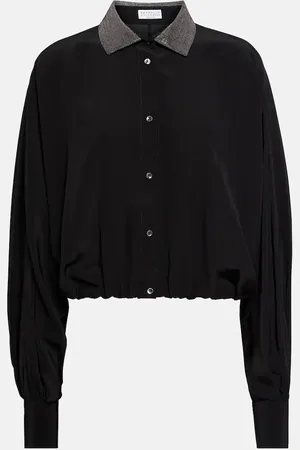 Brunello Cucinelli Verzierte Bluse aus Seide
