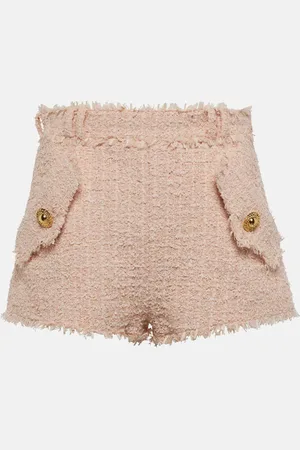 Balmain High-Rise Shorts aus Tweed