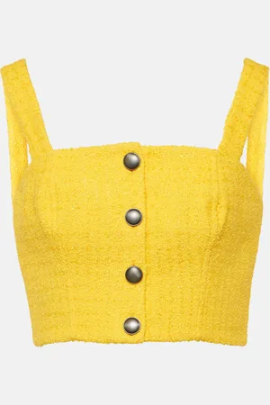Alessandra Rich Cropped-Top aus Tweed