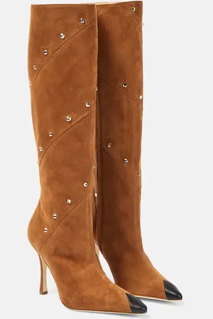 Alessandra Rich Stiefel aus Veloursleder