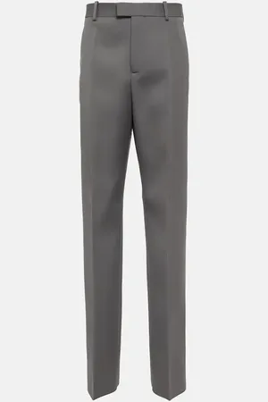 Bottega Veneta High-Rise-Hose aus Wolle