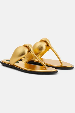 Puccini Sandalen aus Metallic-Leder