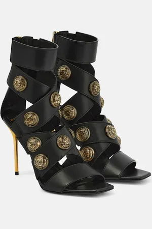 Balmain Verzierte Sandalen Alma aus Leder