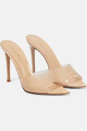 Gianvito Rossi Pantoletten Elle 105 mit Lackleder