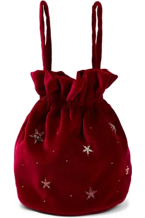 Il gufo Verzierte Tasche aus Samt