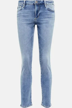 AG Jeans Mid-Rise Skinny Jeans Prima Ankle