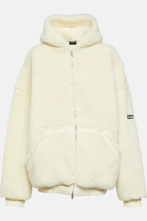 Balenciaga Kapuzenjacke aus Faux Shearling
