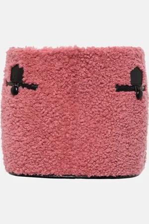Blancha Minirock aus Shearling mit Leder